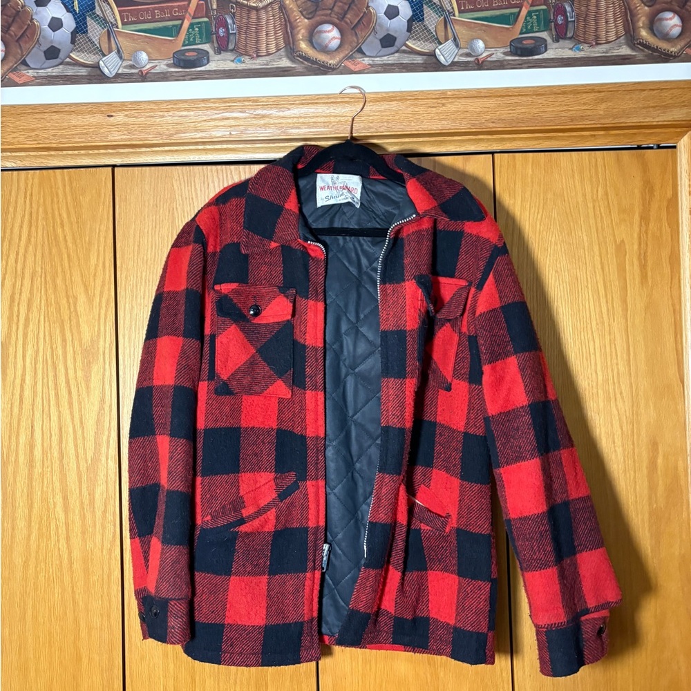Vintage Weatherguard Red and Black Checkered Men's Jacket